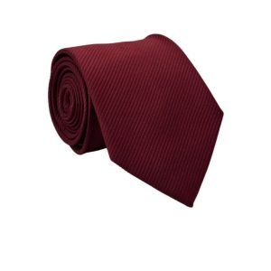 Burgundy Ribbed Tie