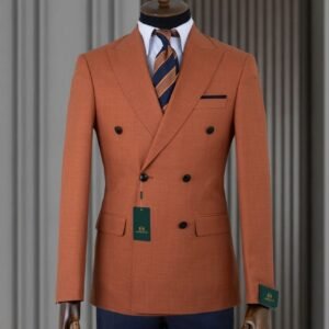 RUST DOUBLE-BREASTED BLAZER 20% off