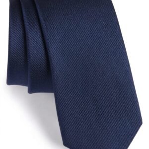 NAVY TWILL SOLID TIE 20% off