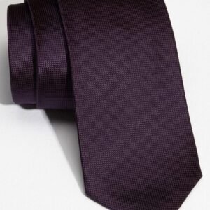 PLUM TEXTURED WEAVE TIE 20% off